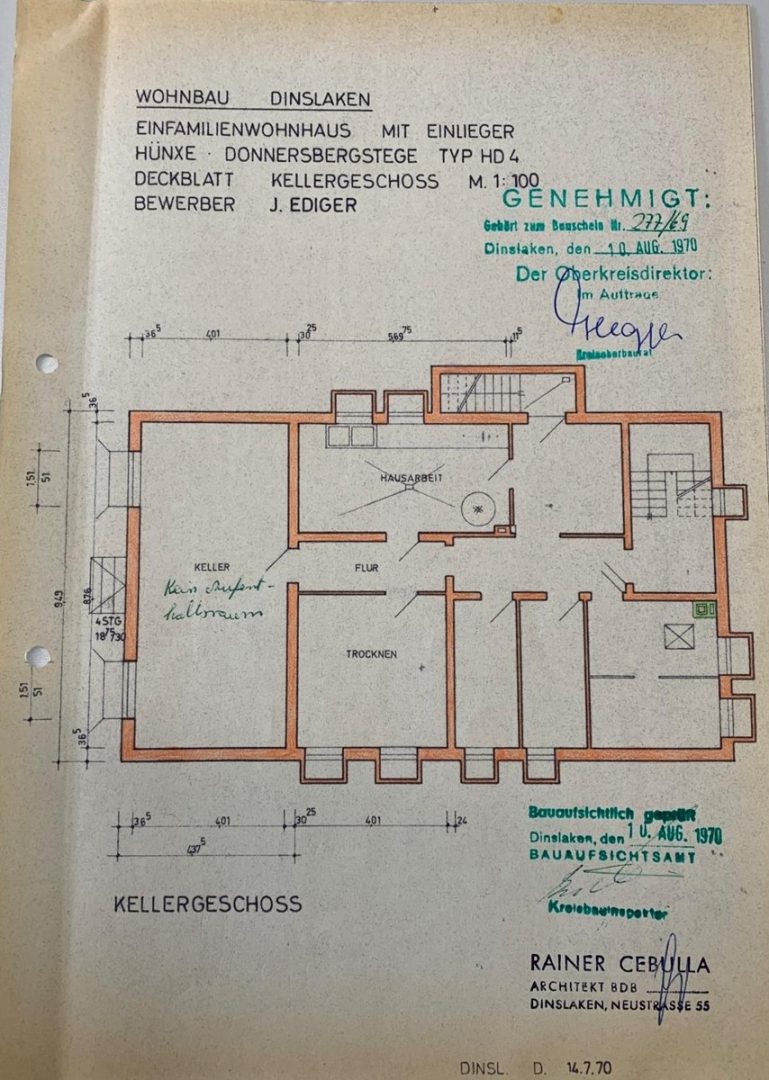 Kellergeschoss Grundriss