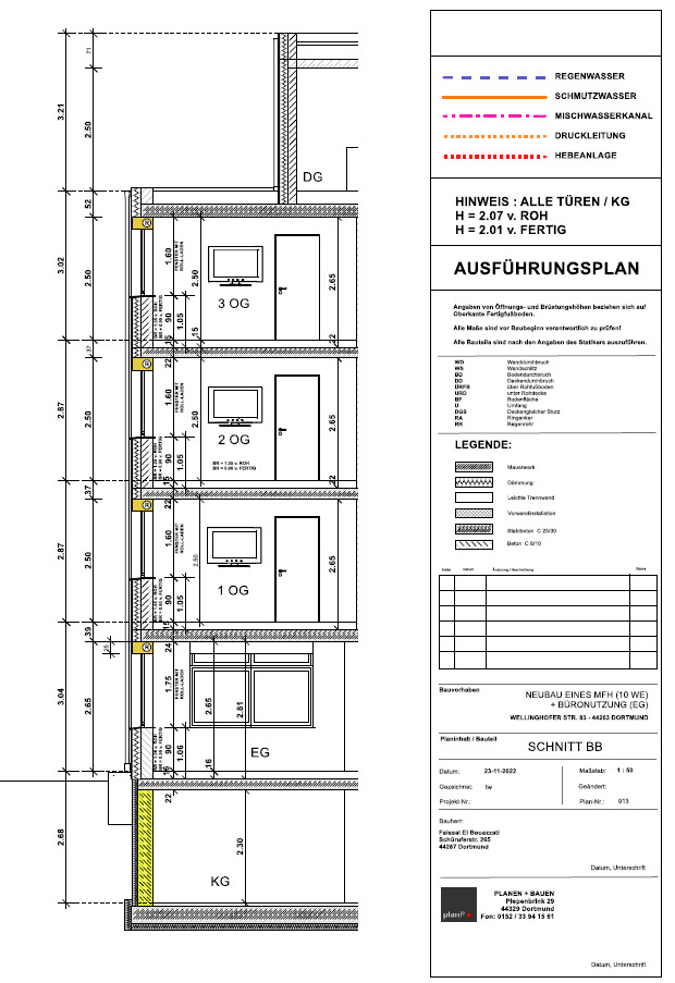 Schnitt B-B Nr. 83