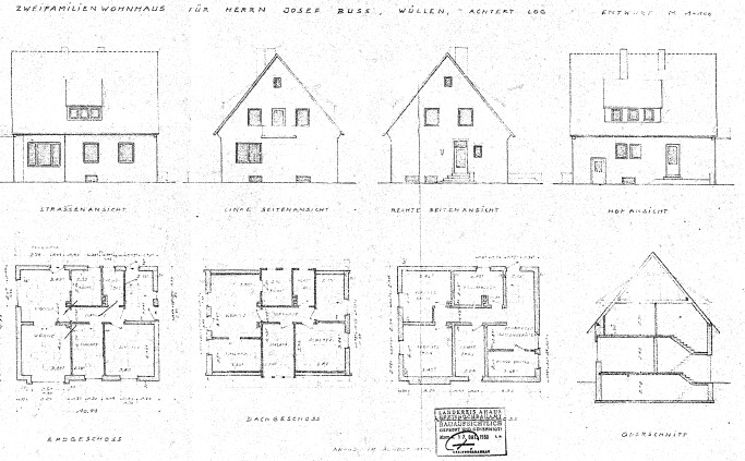 Ansicht Schnitte und Grundrisse