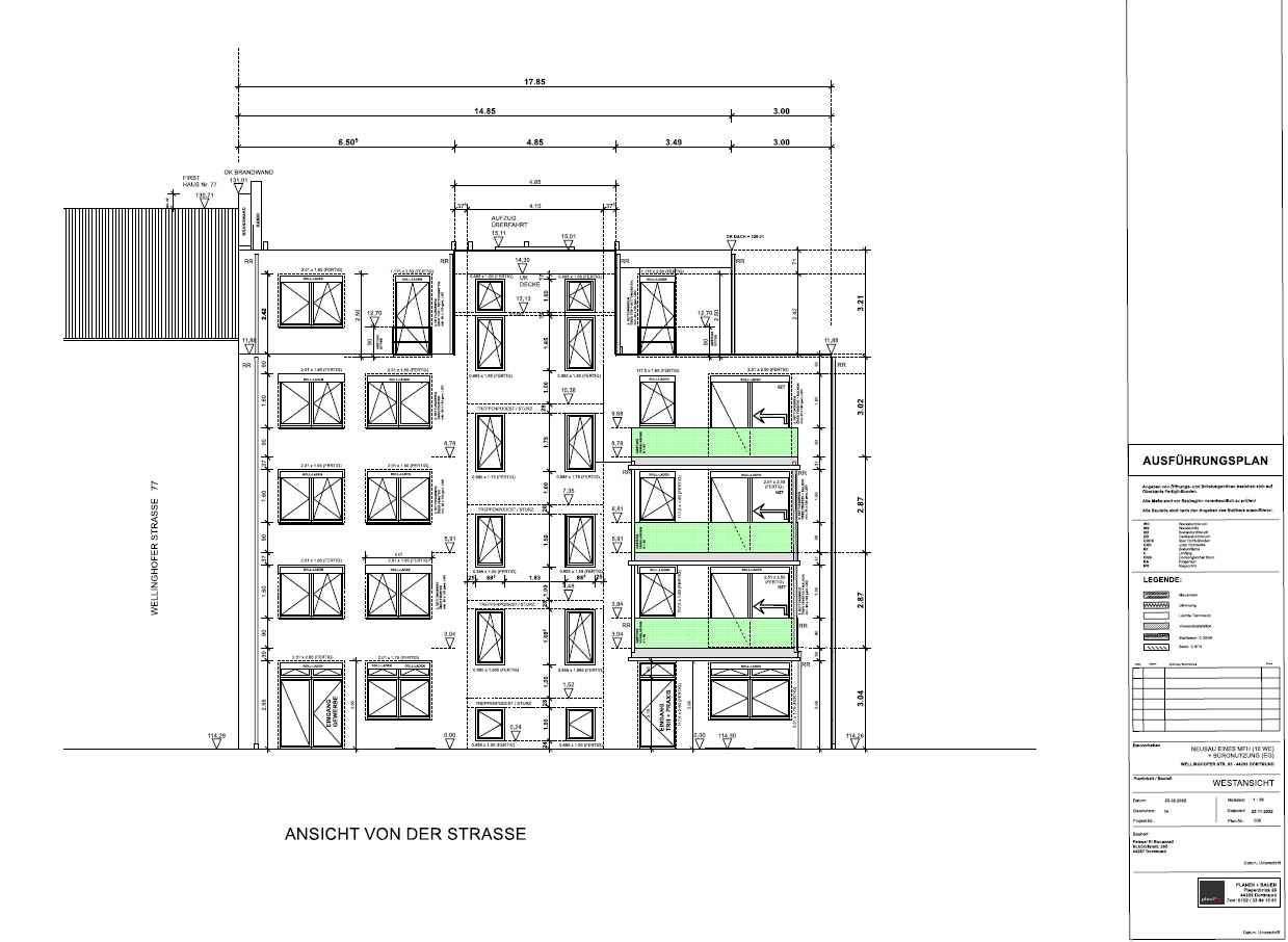 Straßenansicht (Westen) Nr. 83